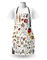 Ambesonne German Apron, Hand Drawn Doodle of German Culture Football Jersey Food Science and Music, Unisex Kitchen Bib with Adjustable Neck for Cooking Gardening, Adult Size, Multicolor